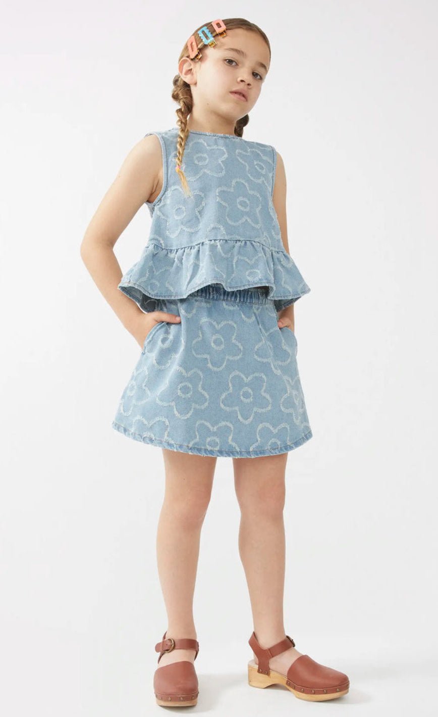Denim Short Skirt - Flea Boutiques