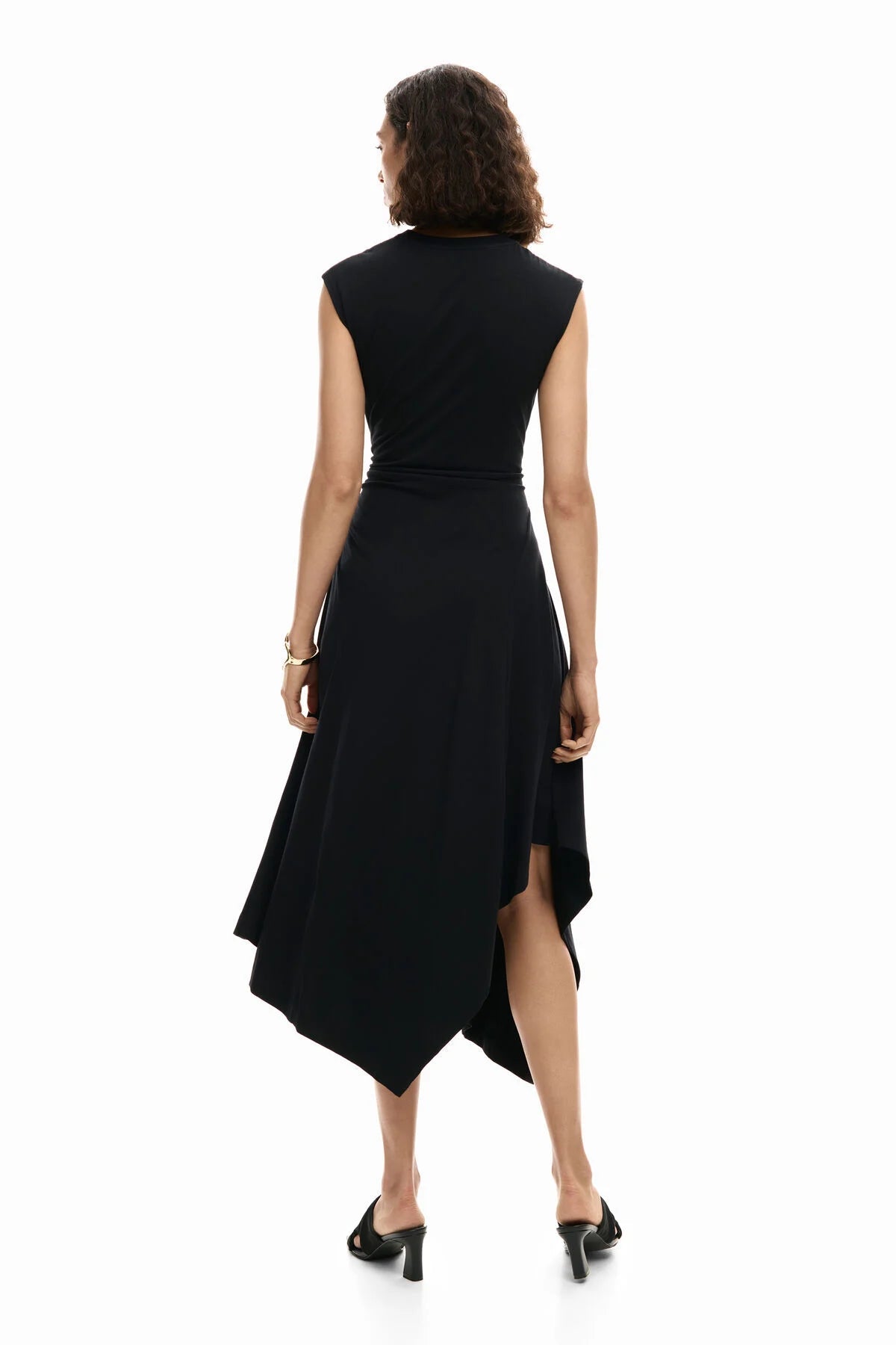 Desigual Asymmetric Floral Midi Dress - Flea Boutiques