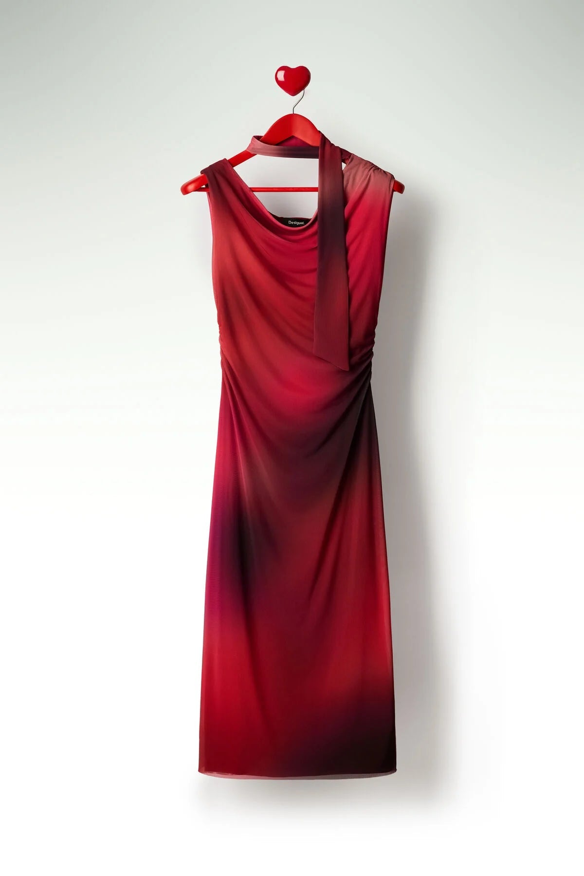 Desigual Asymmetrical Draped Mesh Dress - Flea Boutiques