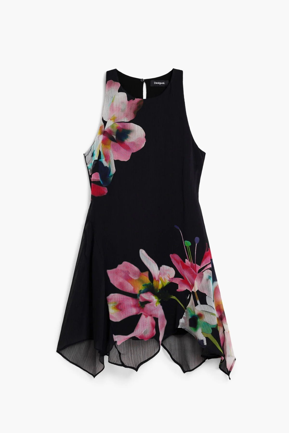 Desigual Asymmetrical Floral Mini Dress - Flea Boutiques