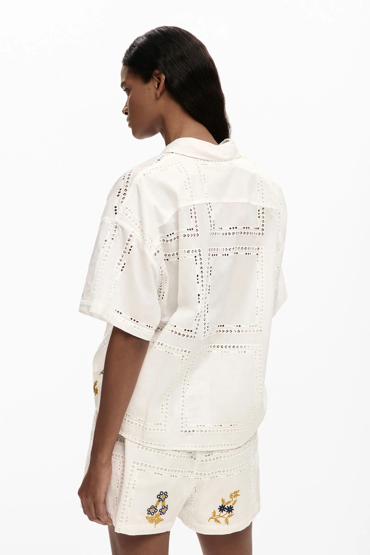Desigual Embroidered Camp Shirt - Flea Boutiques