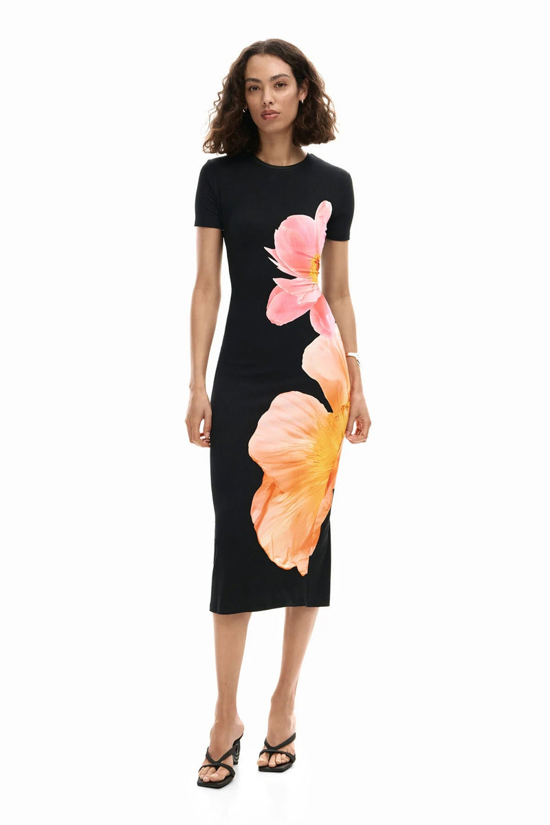 Desigual Floral T-Shirt Midi Dress - Flea Boutiques