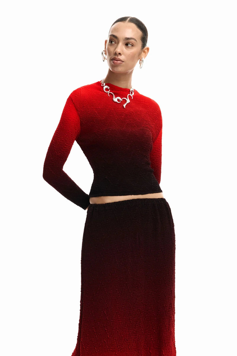 Desigual Gradient Midi Skirt - Flea Boutiques