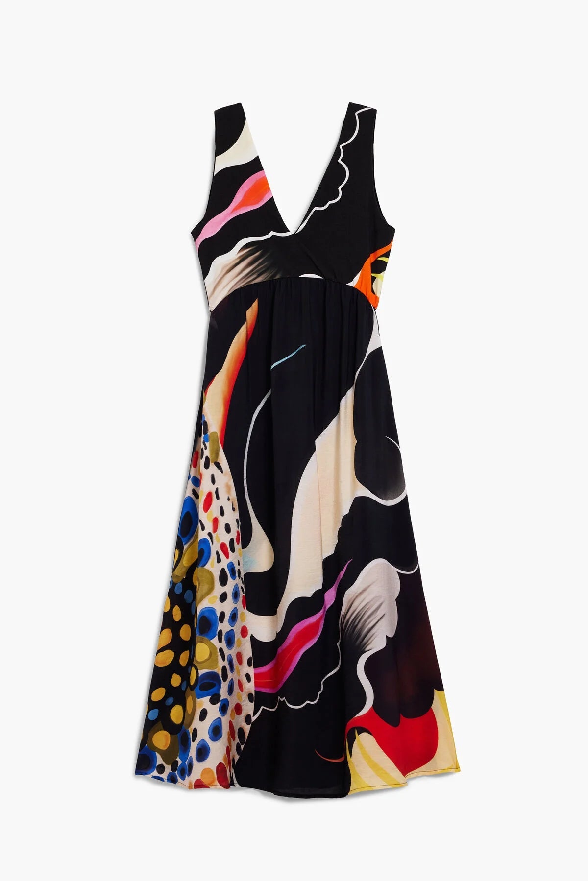 Desigual Lacroix V - Neck Midi Dress - Flea Boutiques
