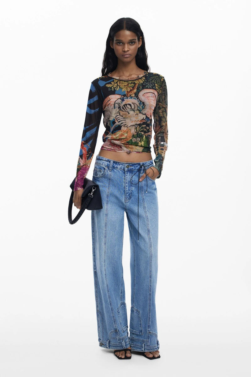 Desigual Long Sleeve Dragon Shirt - Flea Boutiques