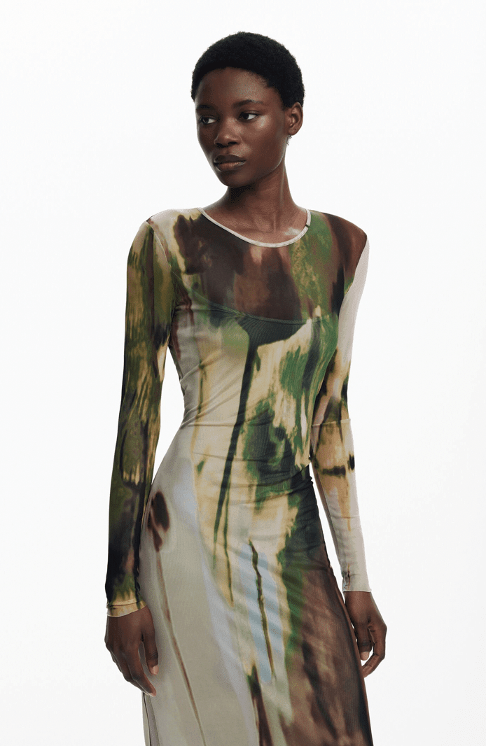Desigual Long Sleeve Godiva Dress - Flea Boutiques