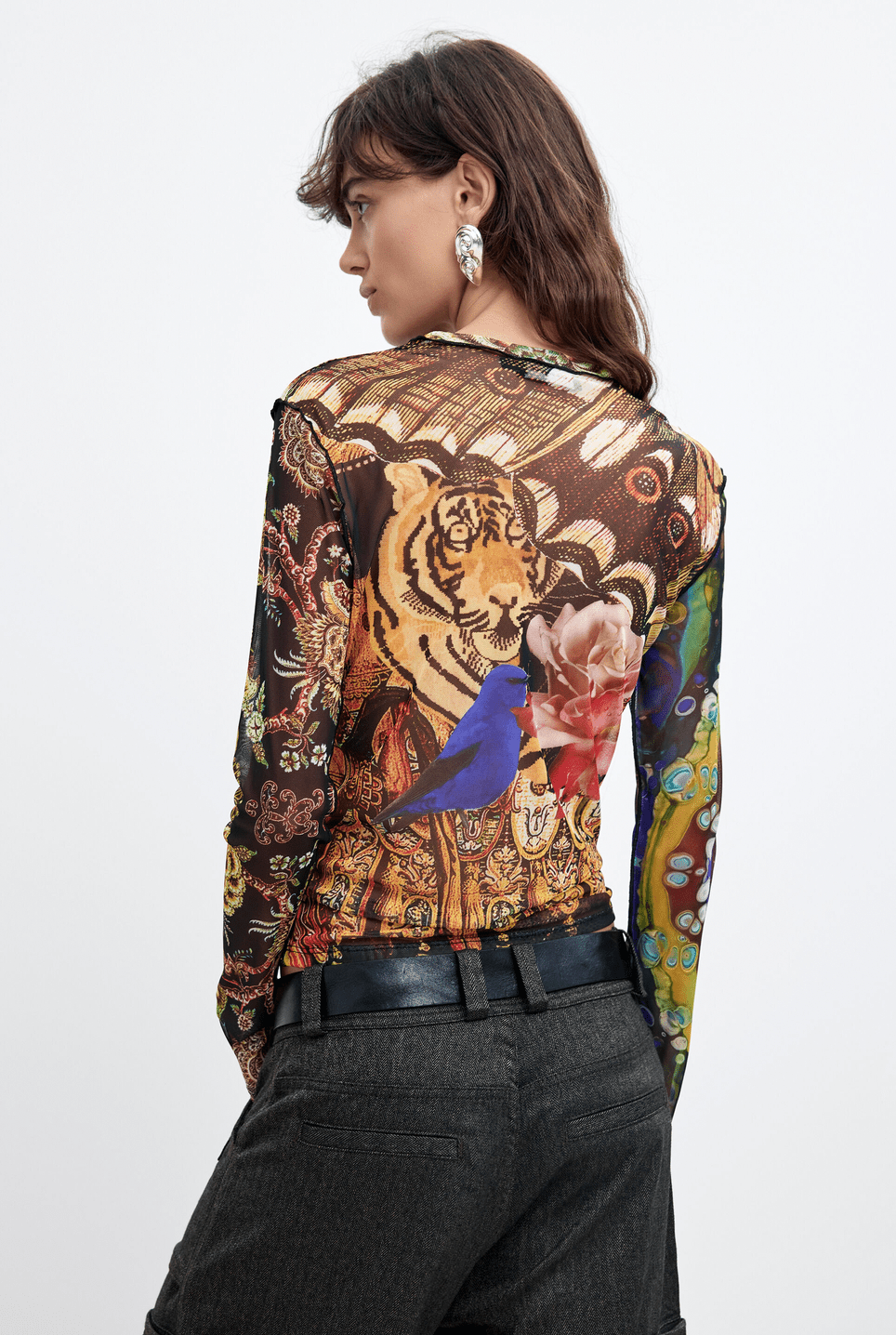 Desigual Long Sleeve Printed T-Shirt - Flea Boutiques
