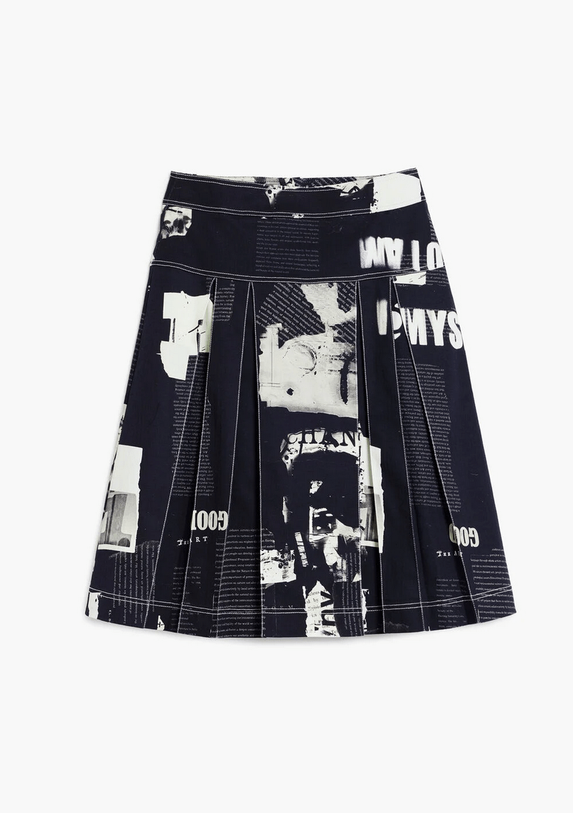 Desigual Newspaper Skirt - Flea Boutiques
