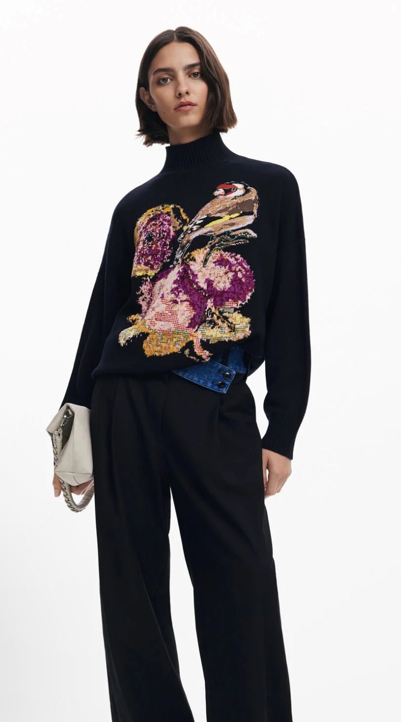 Desigual Pullover Bird Sweater - Flea Boutiques