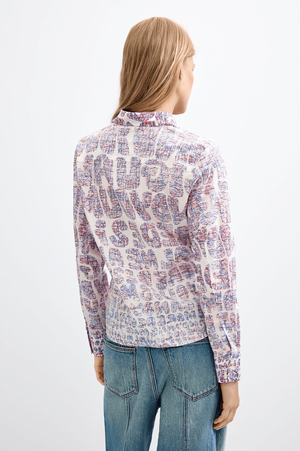 Desigual Scribble Print Cotton Shirt - Flea Boutiques