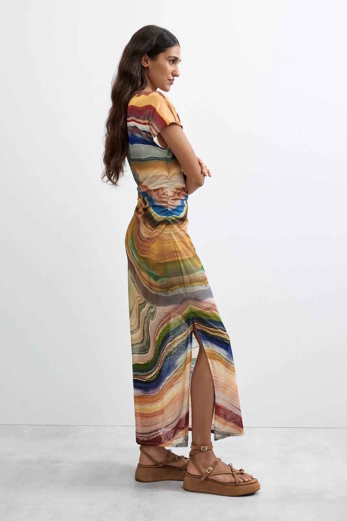 Desigual short sleeve Mesh Column Dress - Flea Boutiques