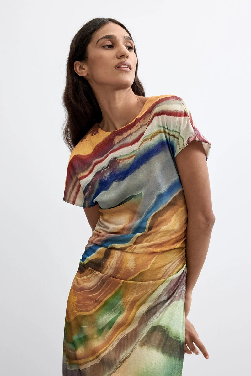 Desigual short sleeve Mesh Column Dress - Flea Boutiques