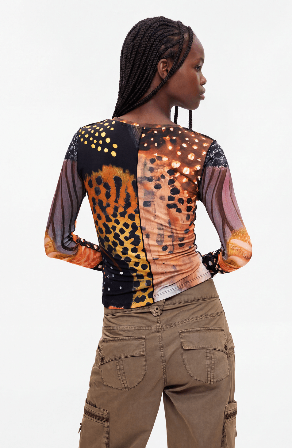 Desigual Spotted Mesh Top - Flea Boutiques