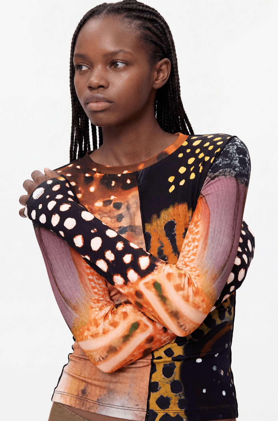 Desigual Spotted Mesh Top - Flea Boutiques
