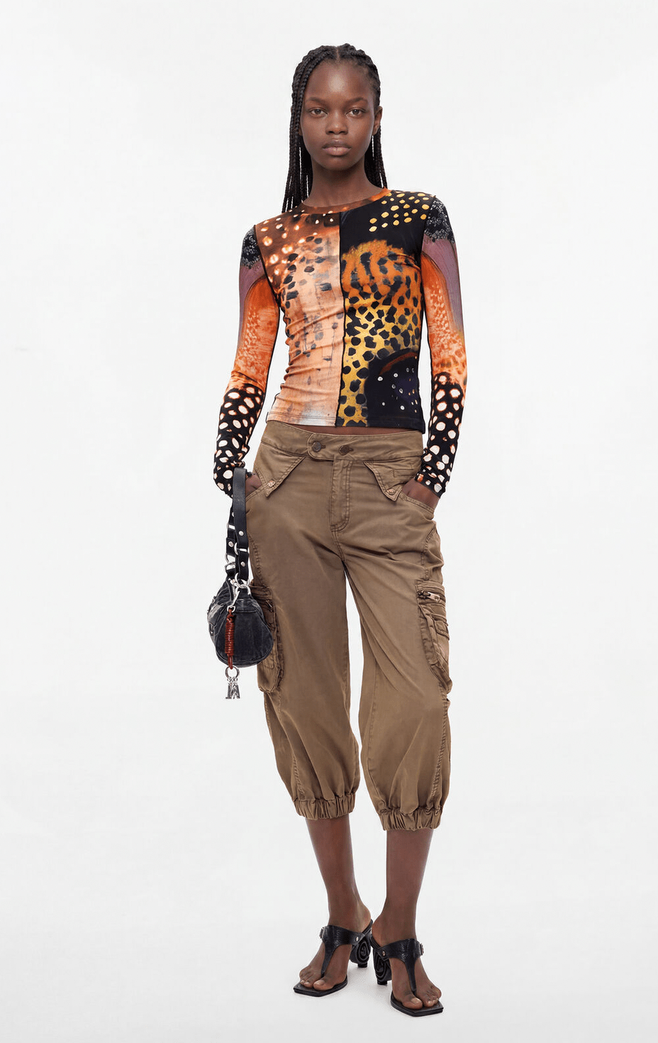 Desigual Spotted Mesh Top - Flea Boutiques