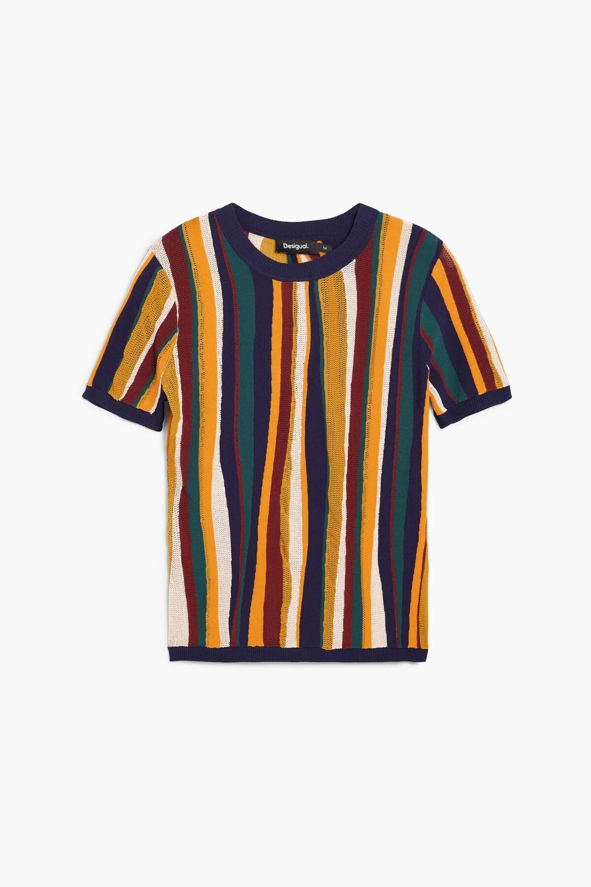 Desigual Striped Lacroix Short Sleeve Top - Flea Boutiques