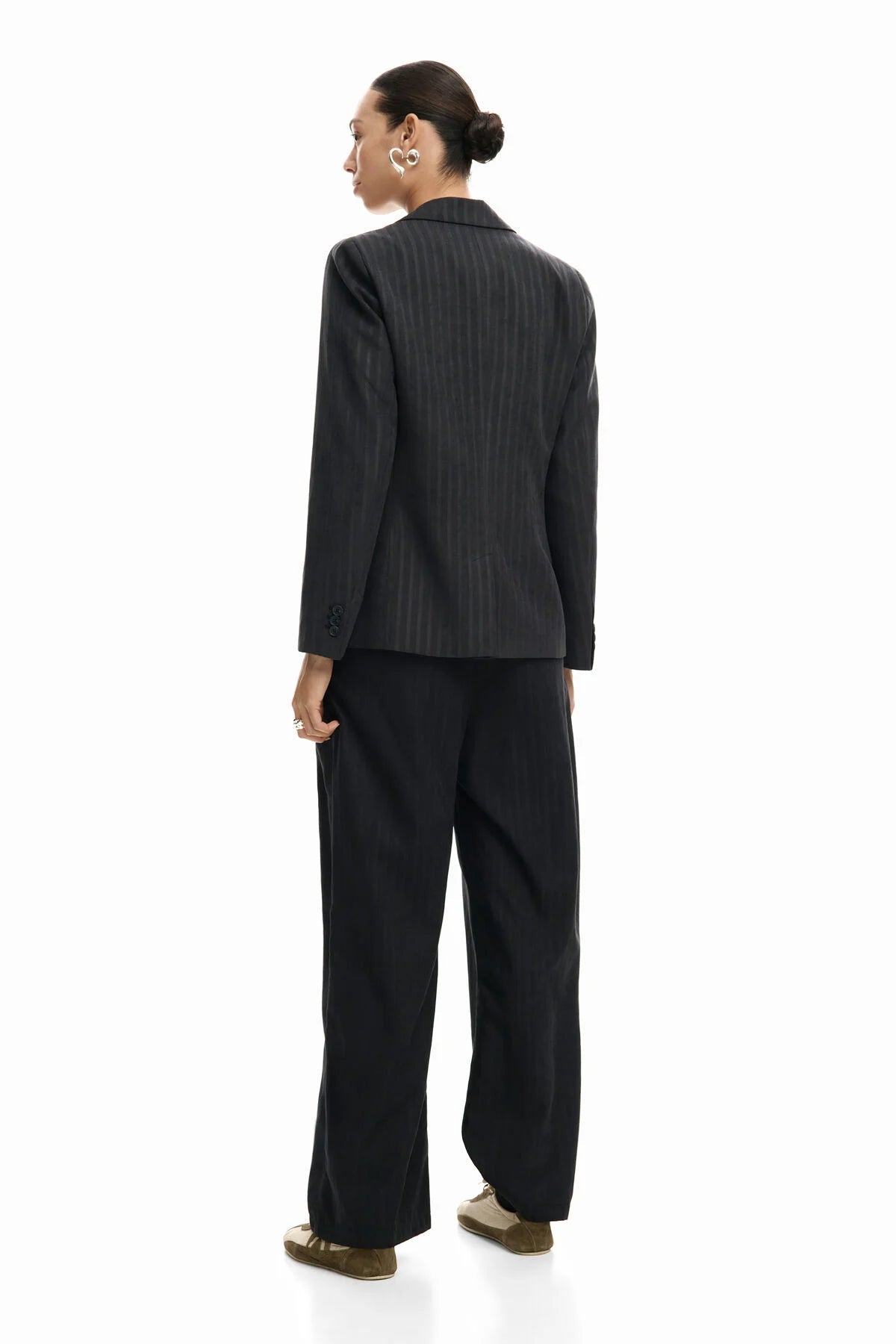 Desigual Striped Patch Blazer - Flea Boutiques