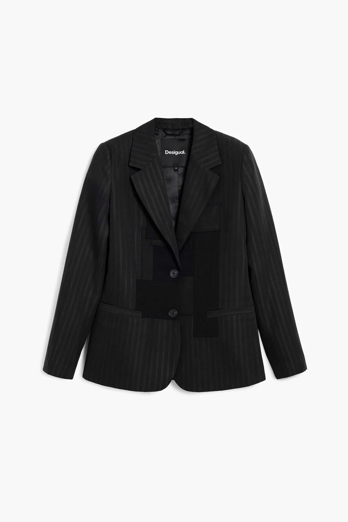 Desigual Striped Patch Blazer - Flea Boutiques