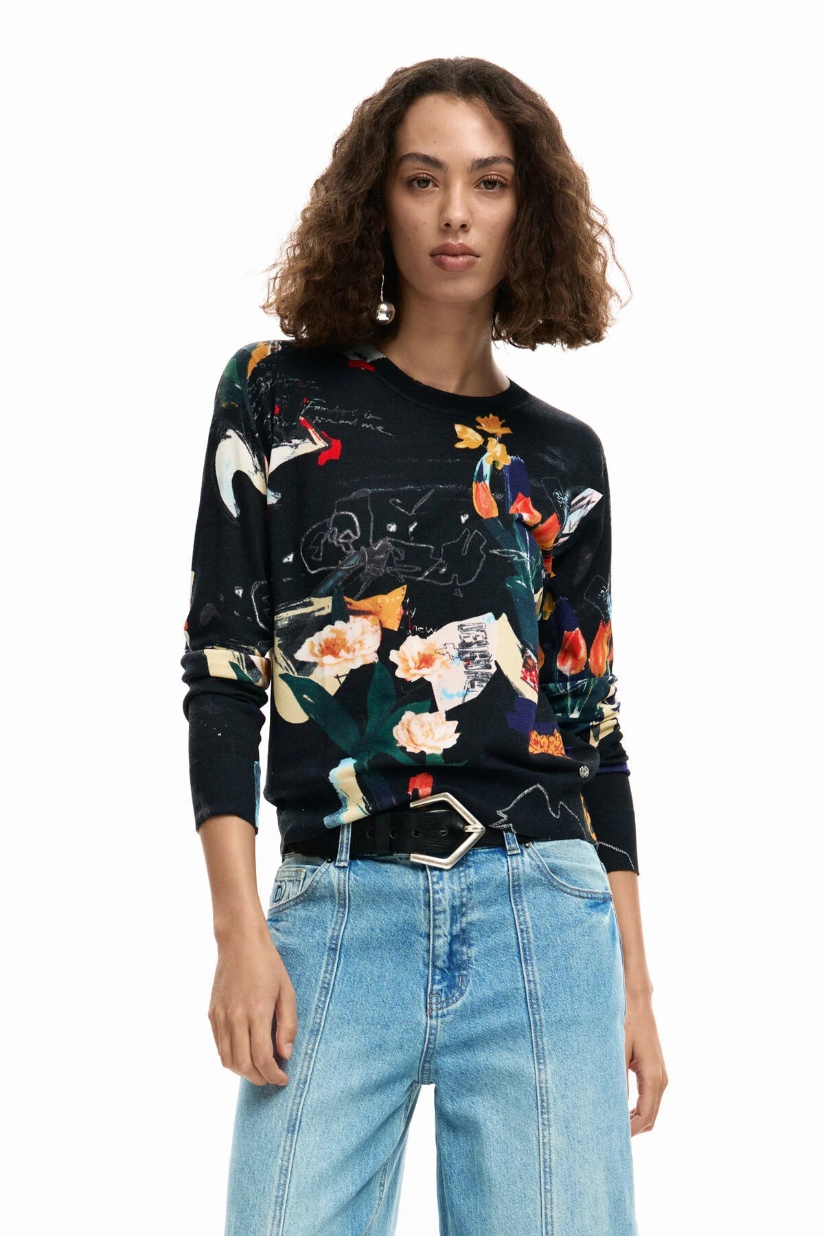 Desigual Thin Plants Sweater - Flea Boutiques