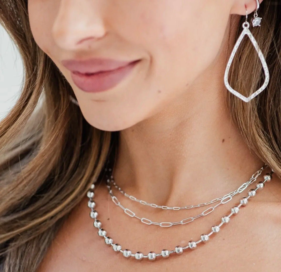 Double Layer Paperclip Necklace - Flea Boutiques