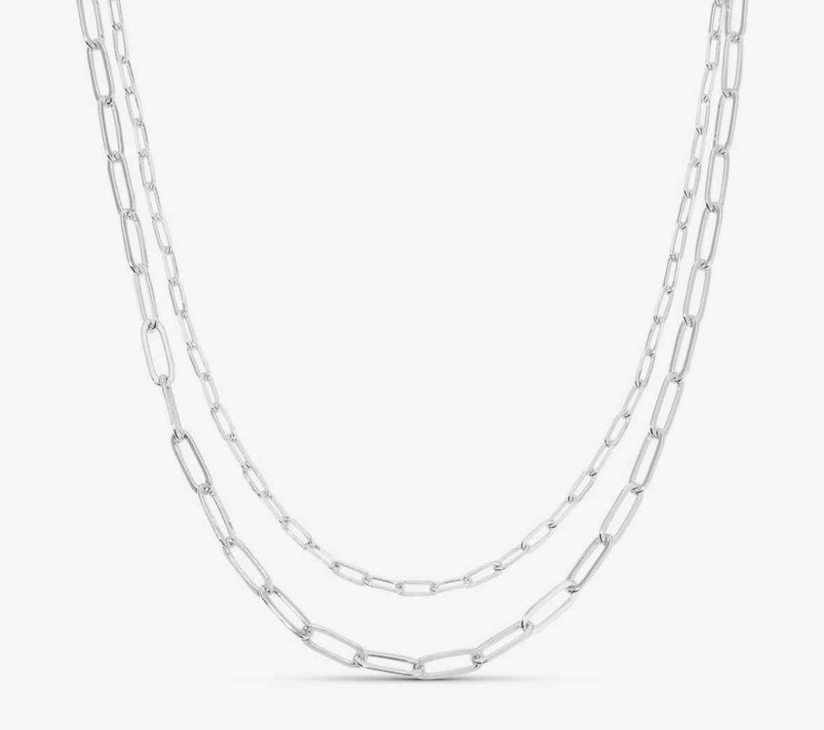 Double Layer Paperclip Necklace - Flea Boutiques