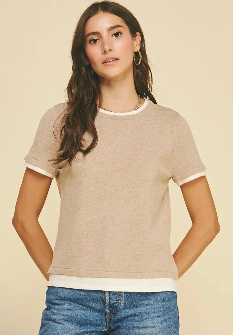 Double Layered Knit Top - Flea Boutiques