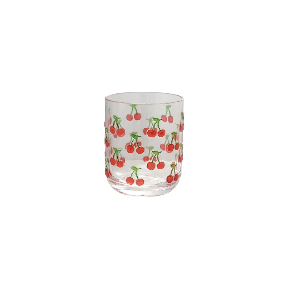 Drinking Glass with Cherries