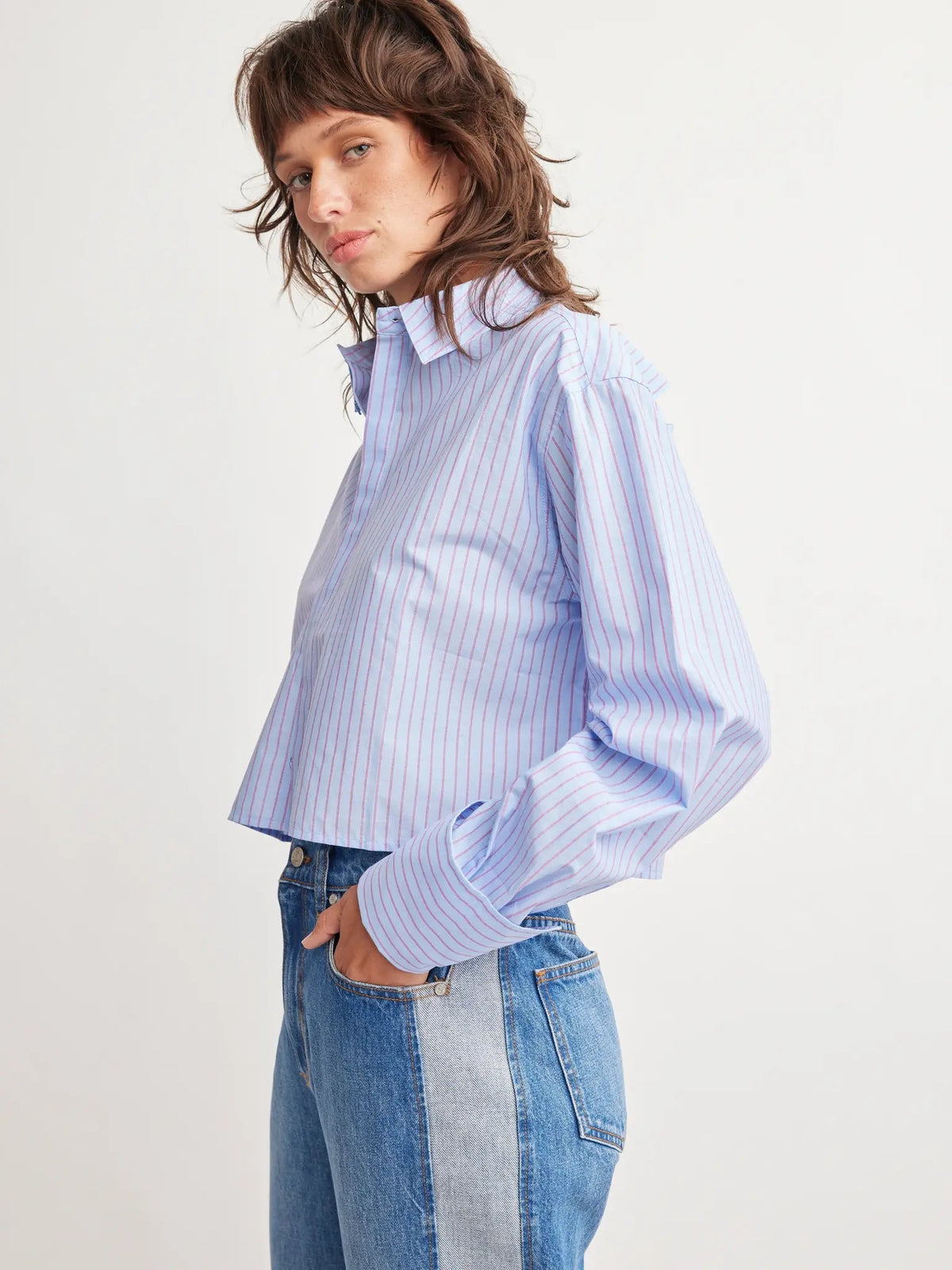 Elodie Crop Shirt - Flea Boutiques