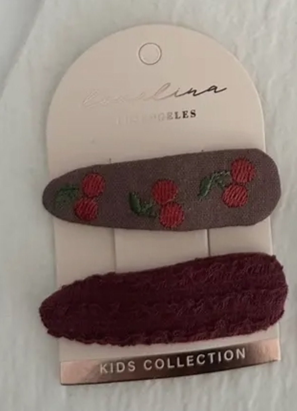 Embroidered Cherry Hair Clip - Flea Boutiques