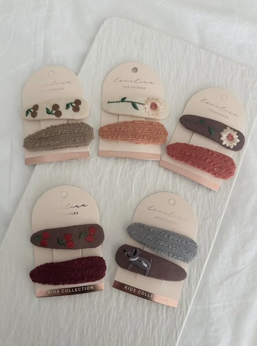 Embroidered Daisy Hair Clip - Flea Boutiques