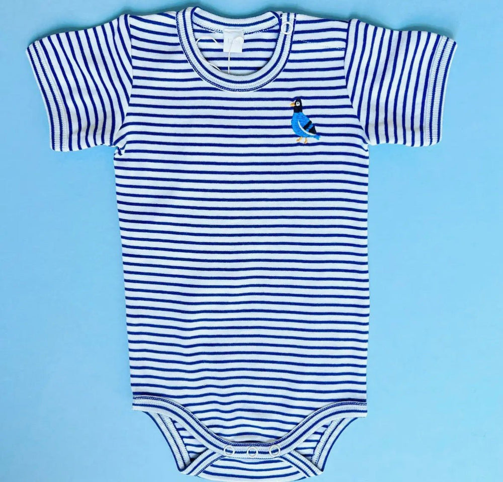 Embroidered Pigeon Embroidery Onesie