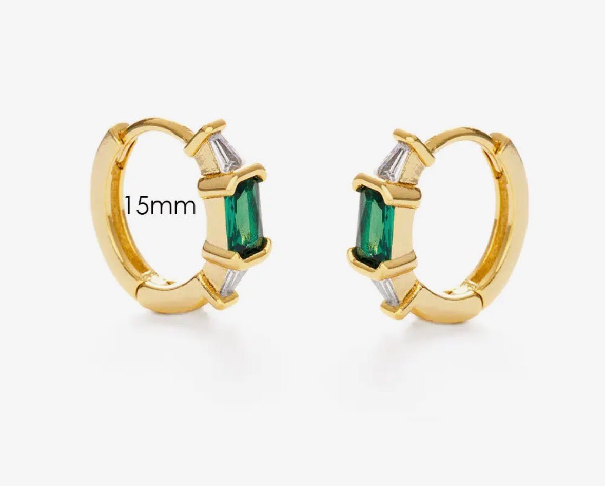 Emerald & Crystal Earrings - Flea Boutiques