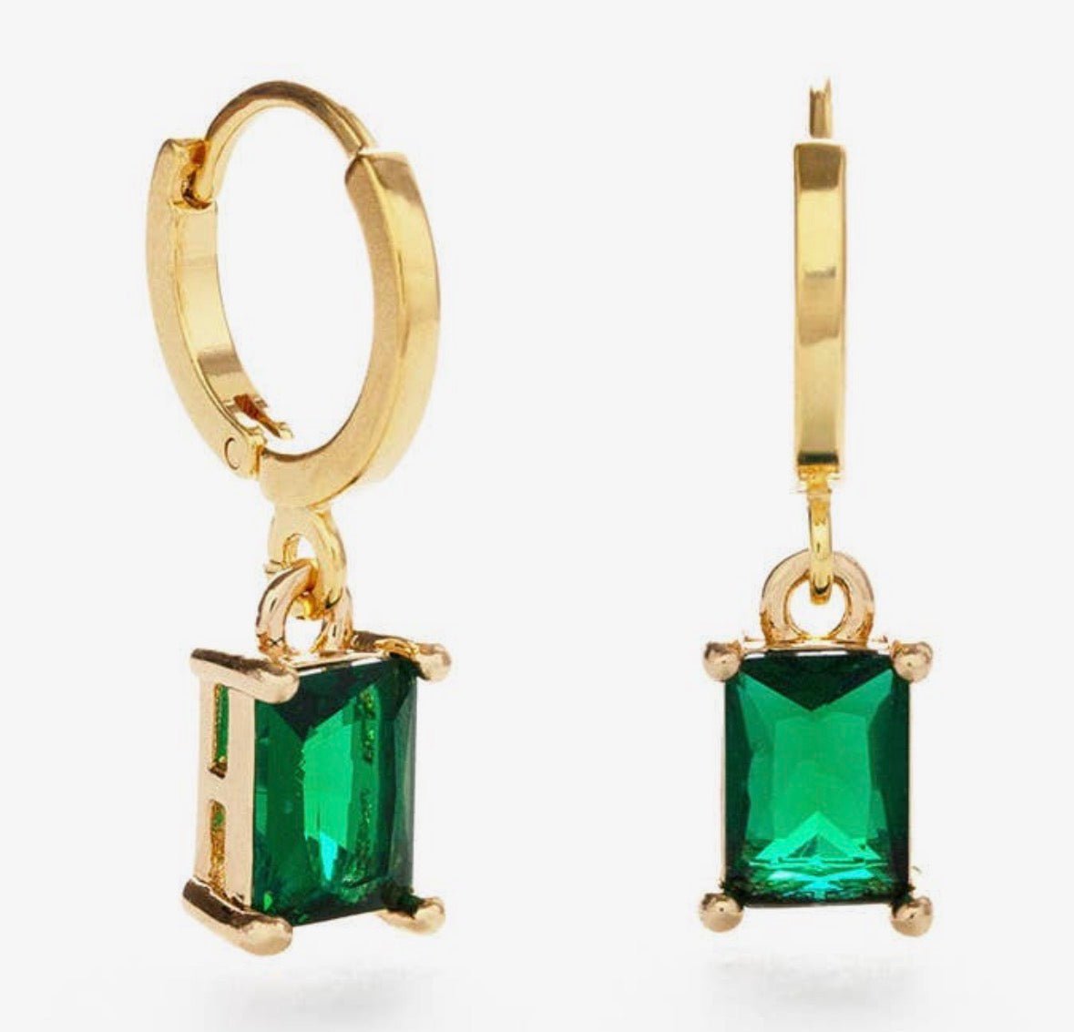 Emerald Green Earrings - Flea Boutiques