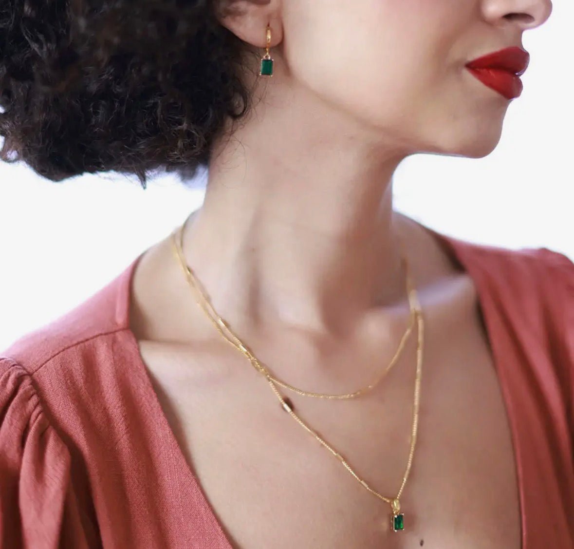 Emerald Green Necklace - Flea Boutiques