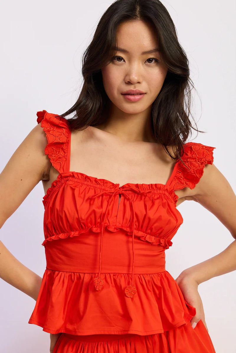 Emerson Ruffle Peplum Top - Flea Boutiques