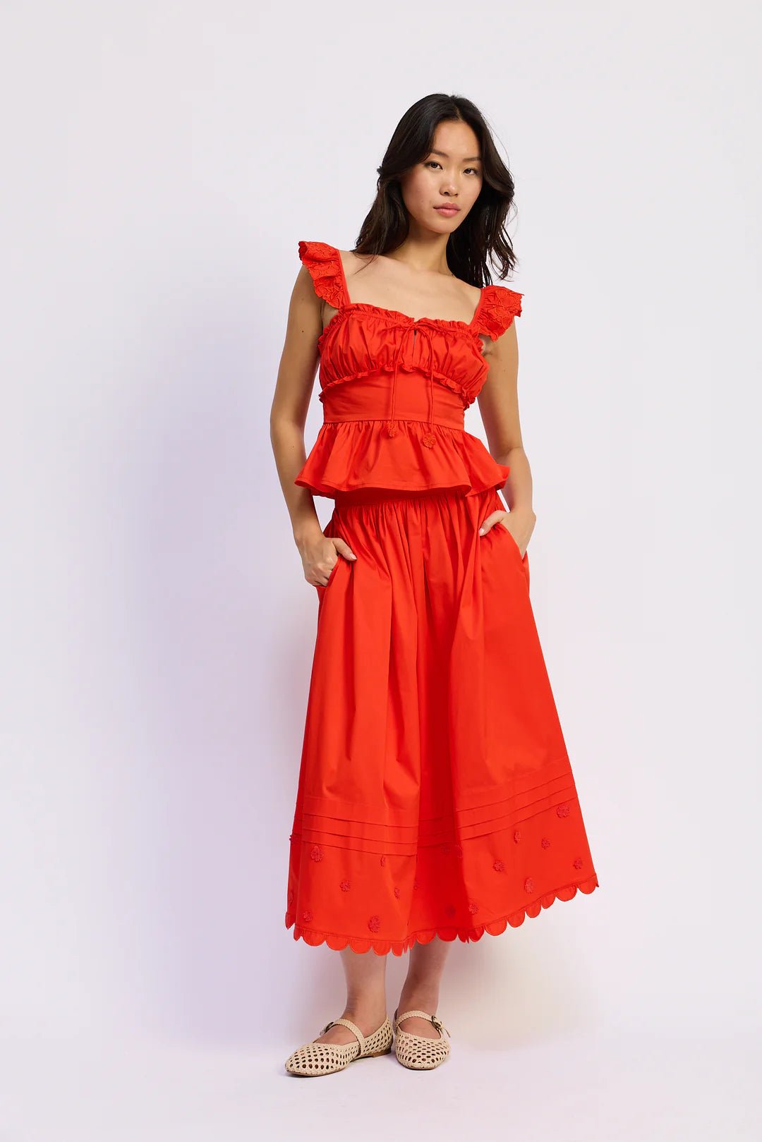 Emerson Ruffle Peplum Top - Flea Boutiques