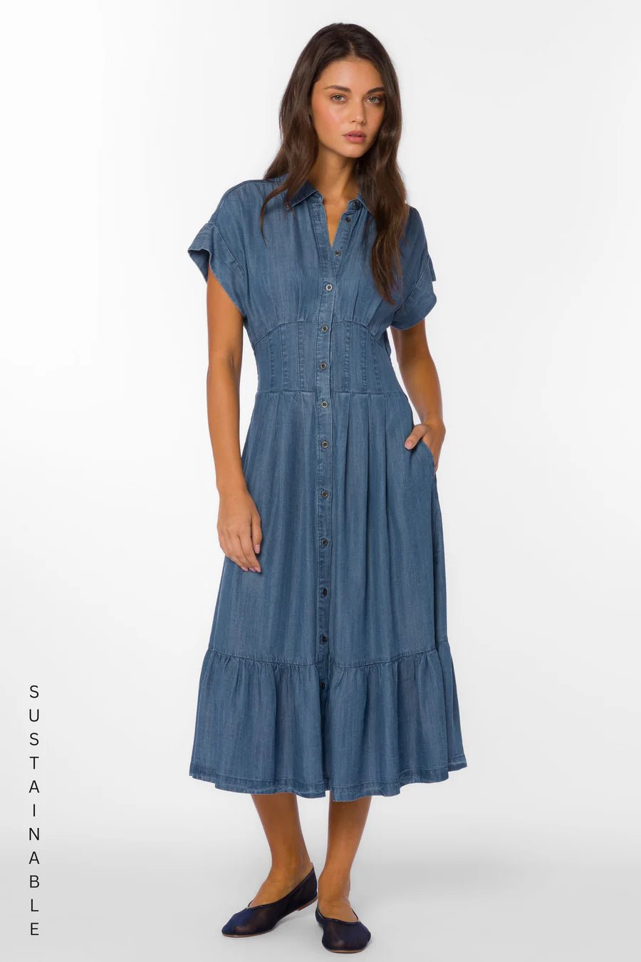 Emily Short Sleeve Dress - Flea Boutiques