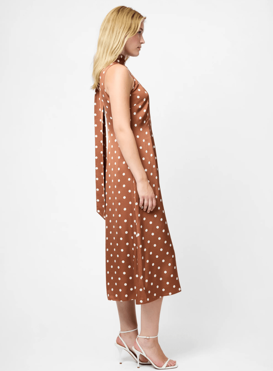 Ennis Bk Nk Bow Midi Dress - Flea Boutiques