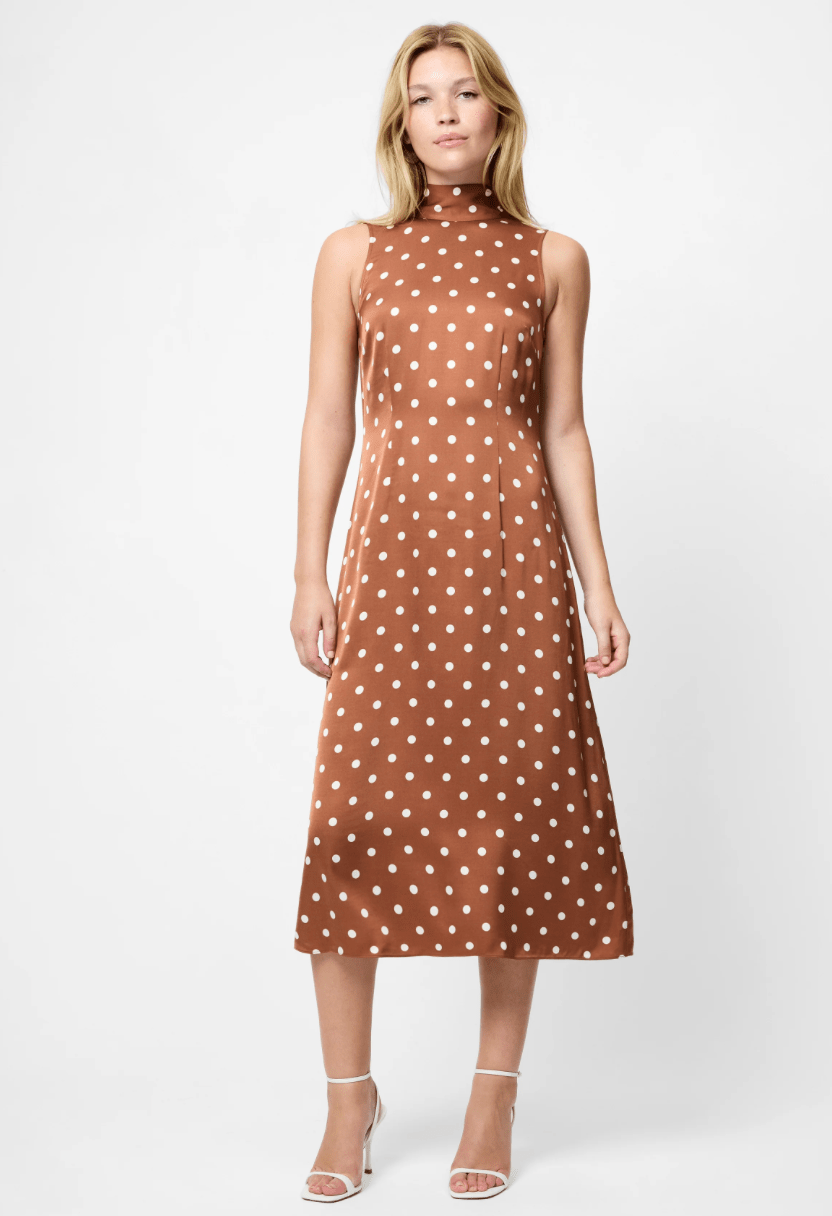Ennis Bk Nk Bow Midi Dress - Flea Boutiques