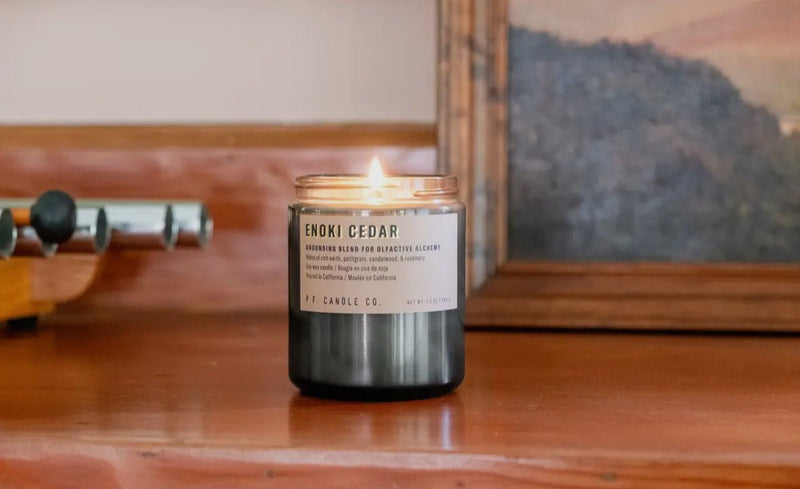 Enoki Cedar Soy Candle - Flea Boutiques