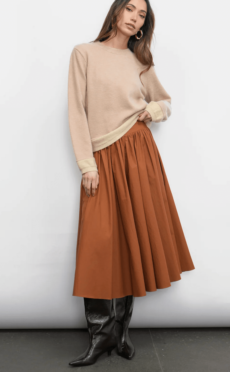 Etienne Smocked Waist Midi Skirt - Flea Boutiques