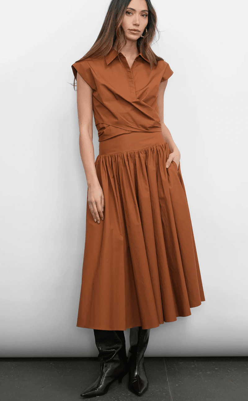 Etienne Smocked Waist Midi Skirt - Flea Boutiques