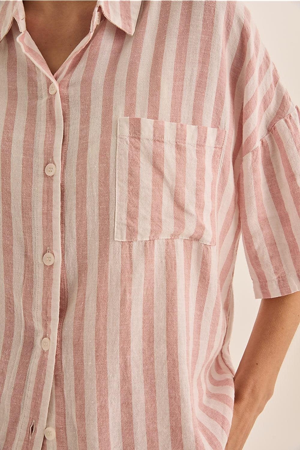 Evie Stripe Linen Short Set - Flea Boutiques