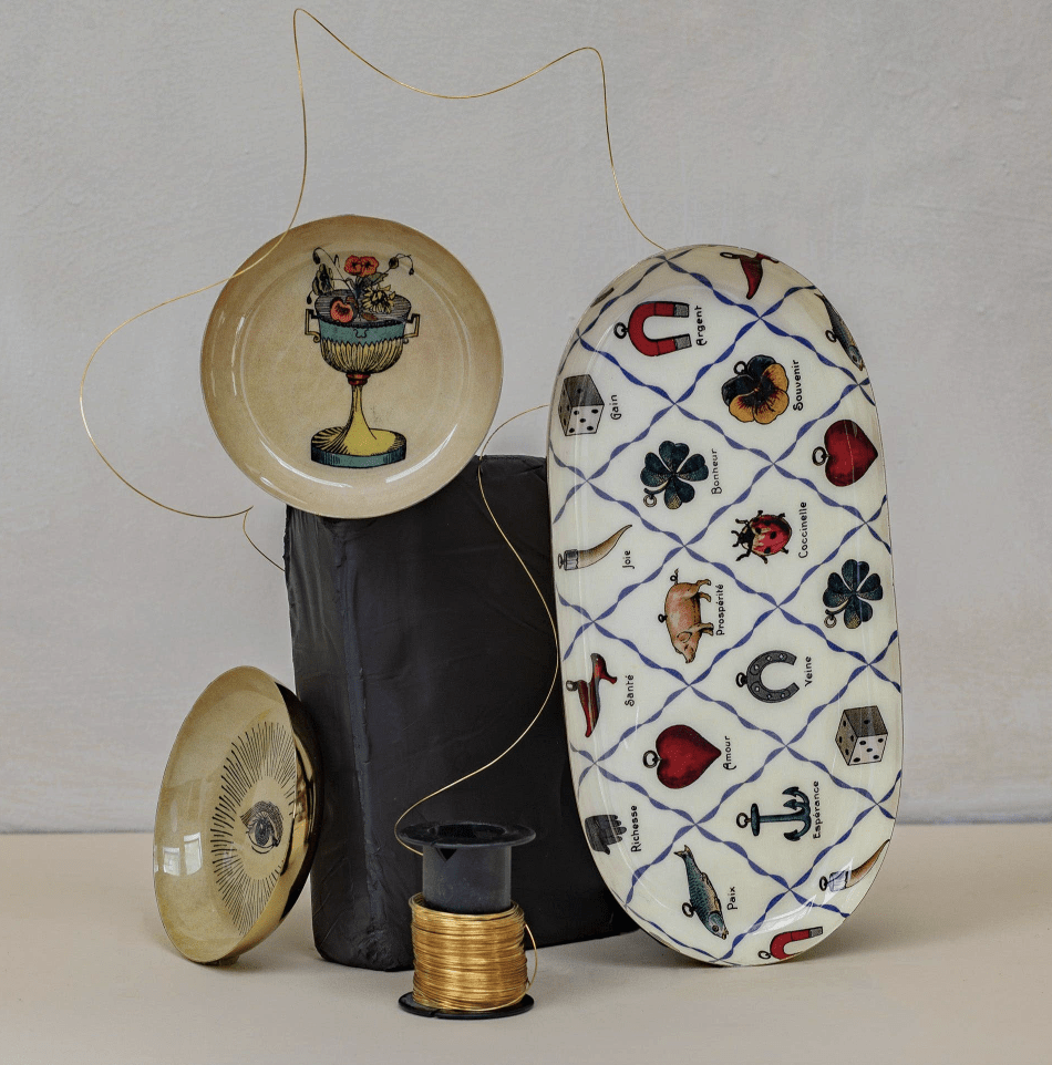 Eye Enamel Printed Tray - Flea Boutiques