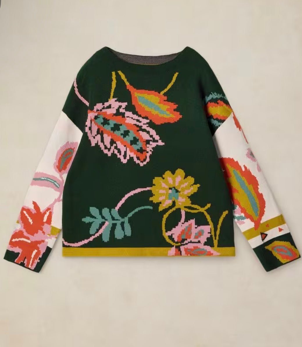 Fabia Floral Sweater - Flea Boutiques