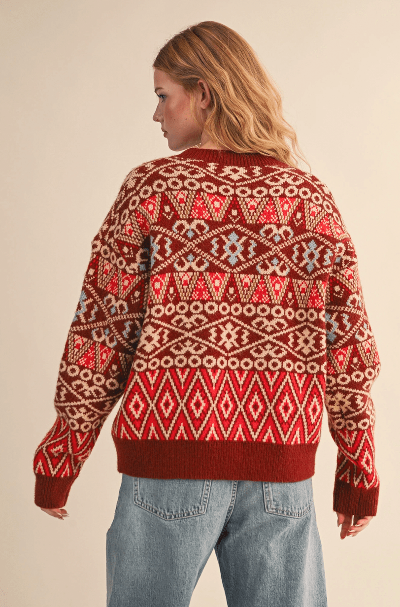 Fair Isle Pullover Sweater - Flea Boutiques