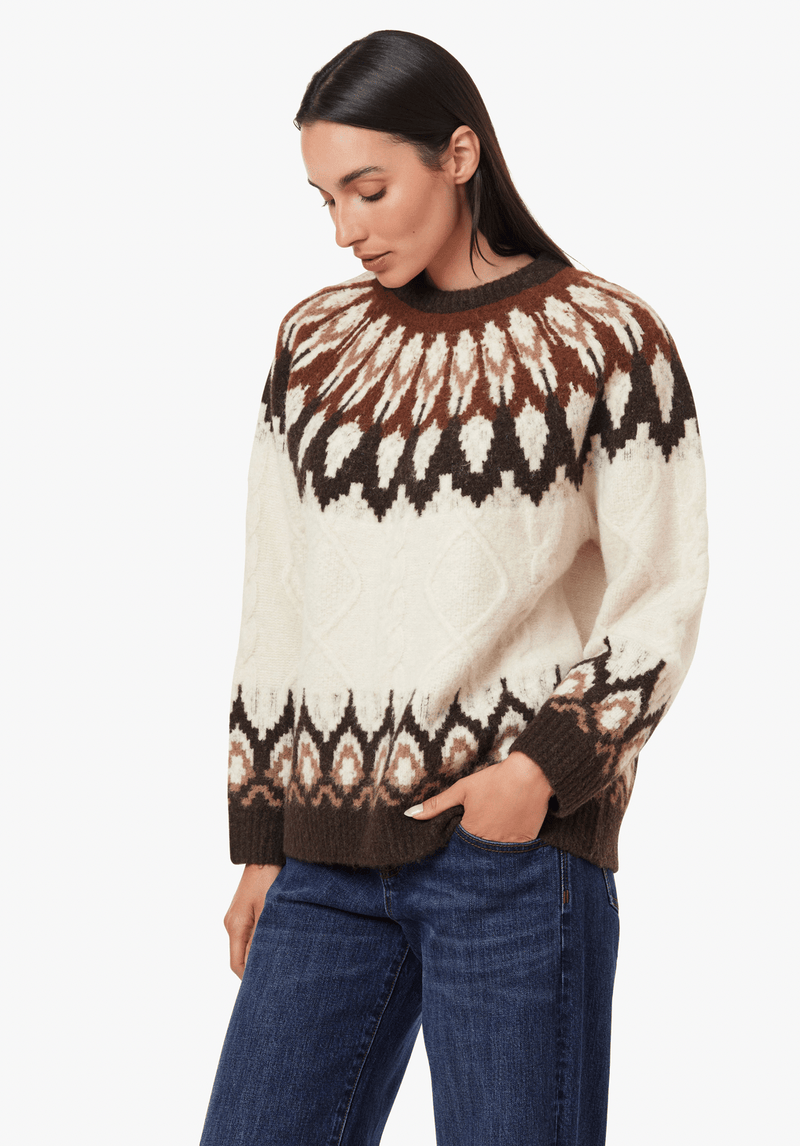Fairisle & Cable Sweater - Flea Boutiques