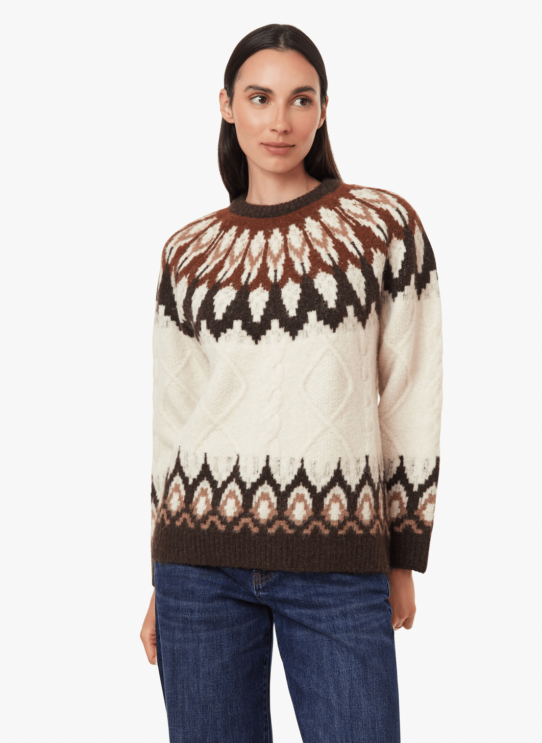 Fairisle & Cable Sweater - Flea Boutiques