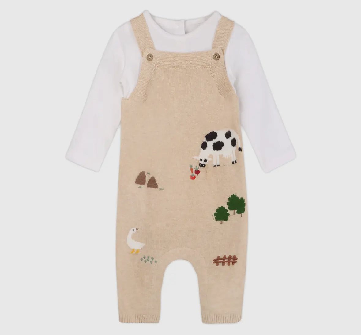Farm Embroidered Overall Set - Flea Boutiques