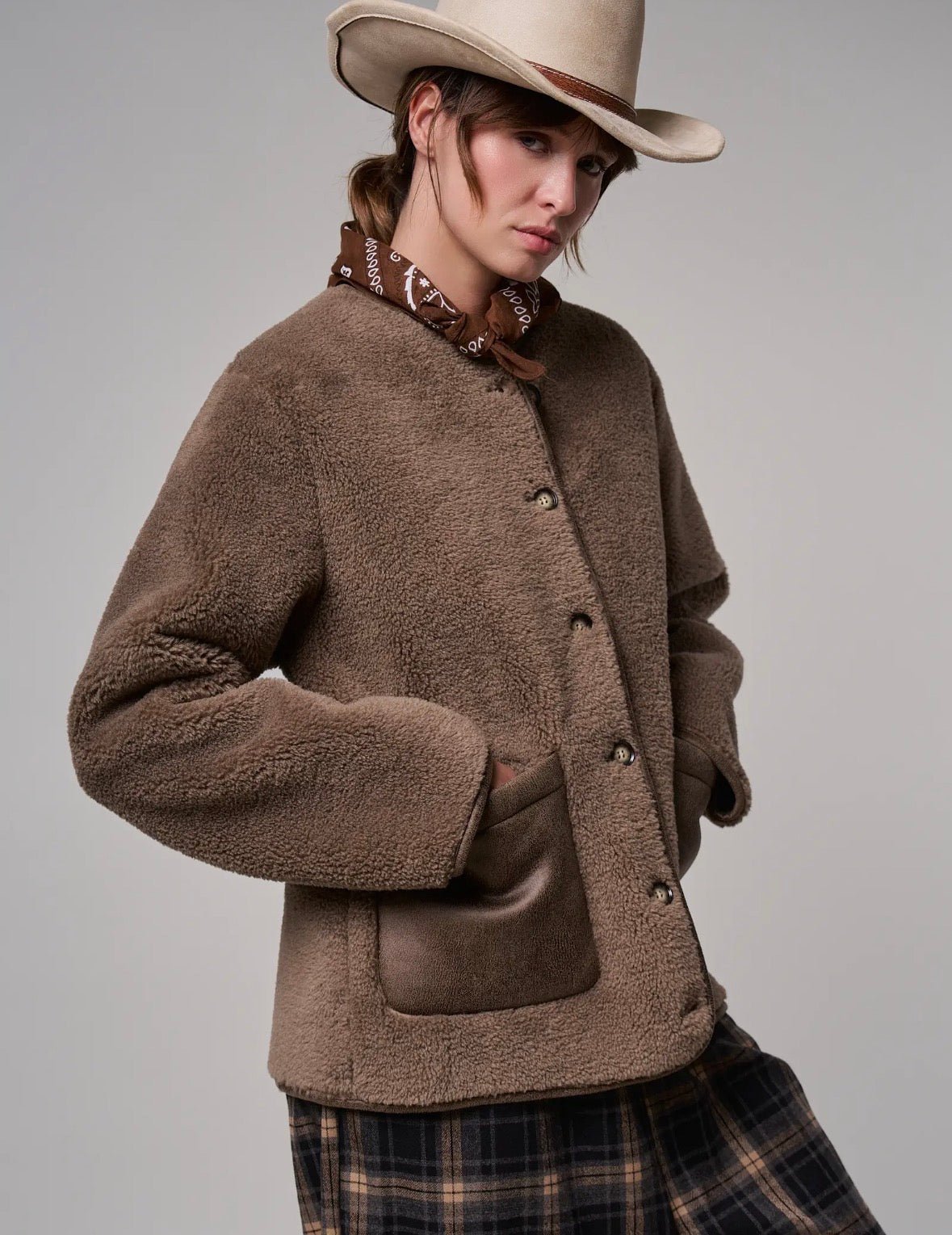 Faux Shearling Jacket - Flea Boutiques